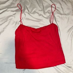 Red tube top